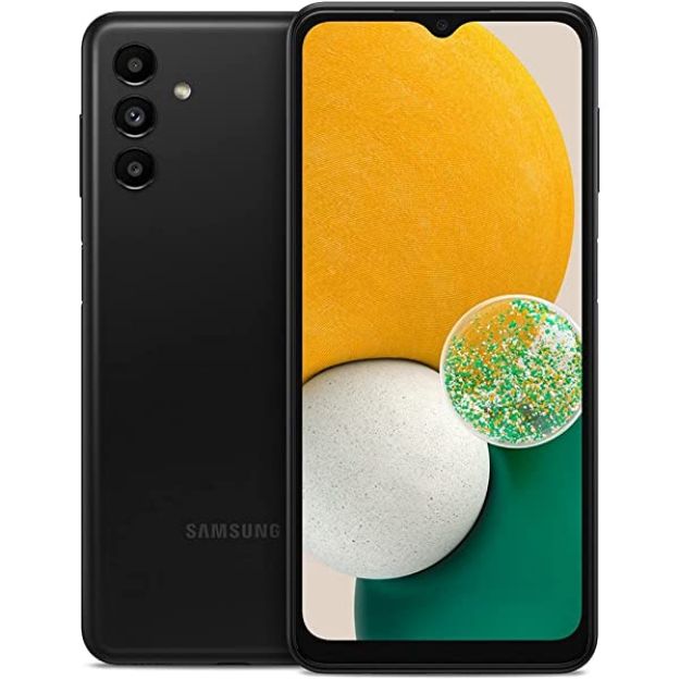Picture of Samsung Galaxy A13 5G SMP VZW

Product Details:

Color: Black
Memory: 64GB
OS: Android 11
Display: 6.5
Camera: 50MP Main + 5MP Front

What's In the Box:

Smartphone: New - Samsung Galaxy A13 5G
Packaging: Simple Mobile box
SIM: SIM Included